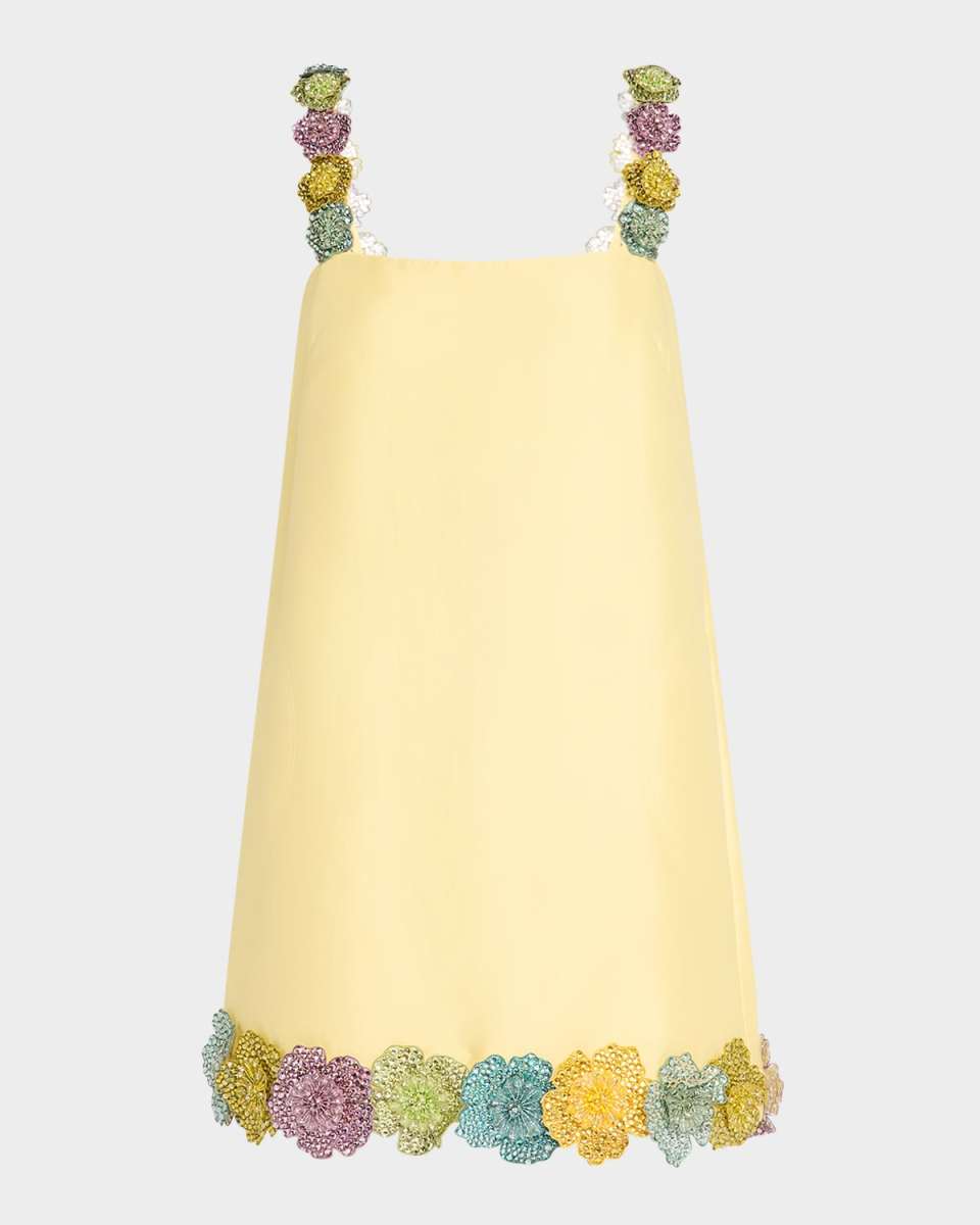 Lolita Floral Beaded Mini Dress